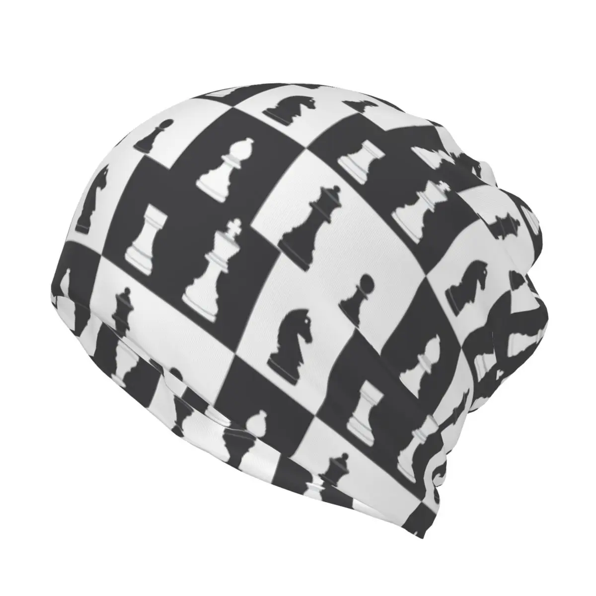 Chess Pieces On Board Bandana Halstuch, Gesichtsschal, multifunktionaler Fahrradschal, Mütze, Unisex, für Erwachsene, waschbar