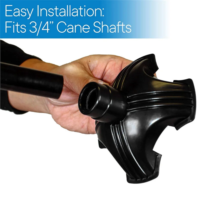 

Versatile Self-Standing Four-Leg Base Fits Most Walking Sticks, Crutches, And Folding Canes