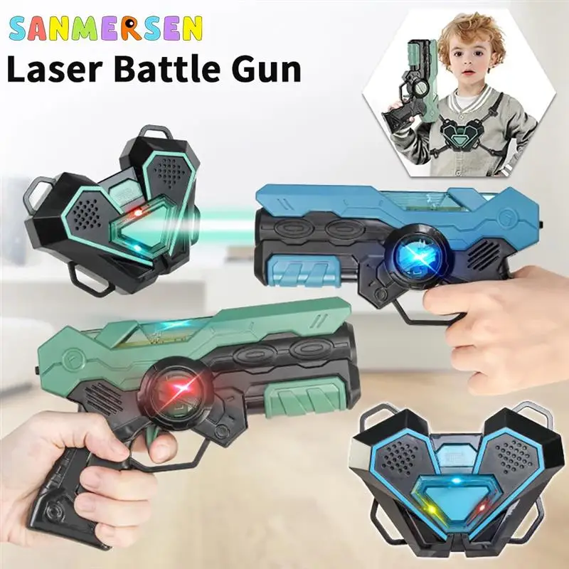 

Electric Laser Tag Battle Game Gun Set Infrared Toy Guns Weapon Kids Laser Strike Pistol For Boys Children Indoor Outdoor Sports