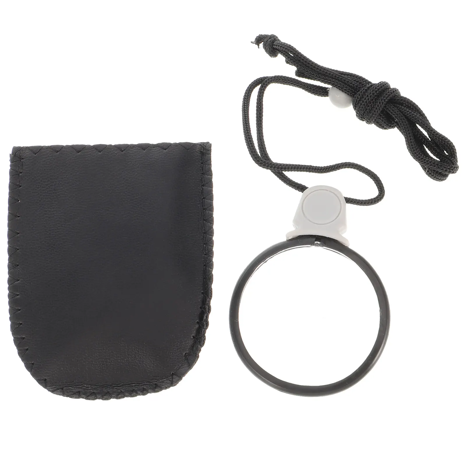 

Hanging Loupe Magnifier with Monocle Lens Magnifying Glass Clear Lens for Reading Maps Hobbyists Mini Coins Plastic