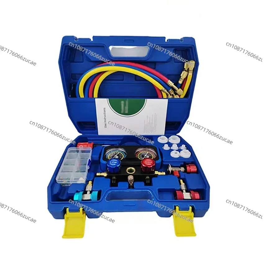

R134a Кондиционер 3-ходовой манометр кондиционера Набор манометров HVAC Diagnostic Freon R22 R410A Набор манометров коллектора со шлангом