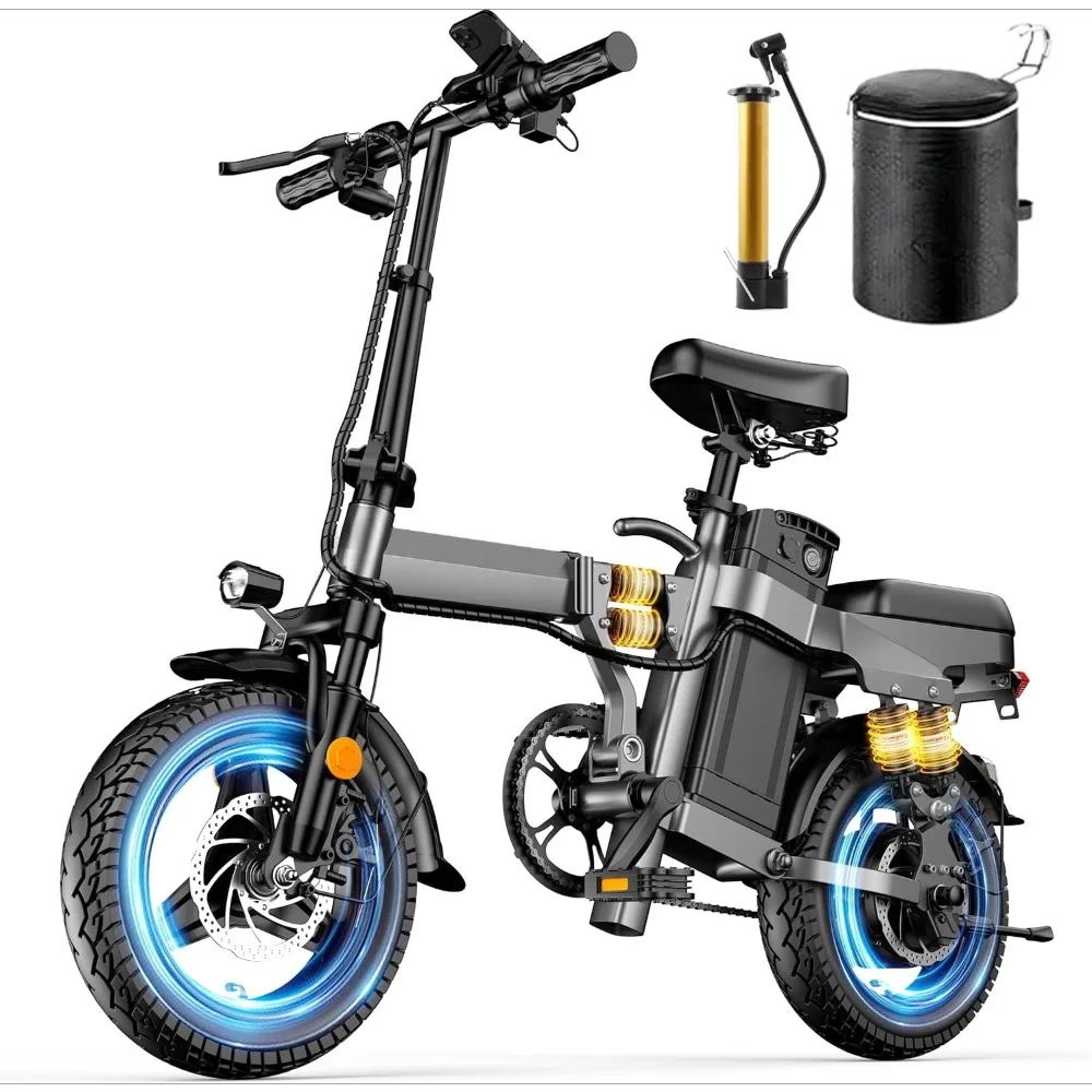 

A12 Foldable Ebike for Adults, 2000W/1000W, 40/28MPH, 52V 25Ah, 48V 15Ah, Keyless Ignition, 60-80 Miles Range Folding Electric