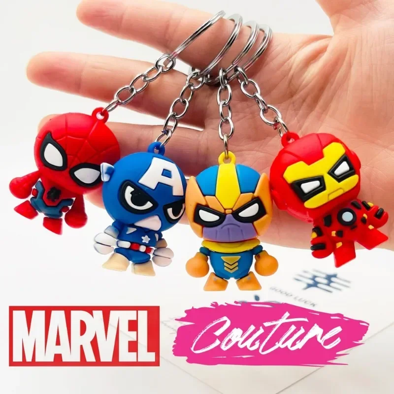 

Marvel Keychain Avengers Keychain Anime Figures Iron Man Batman Team Doll Cartoon Keychain Children's Gifts Backpack Pendant