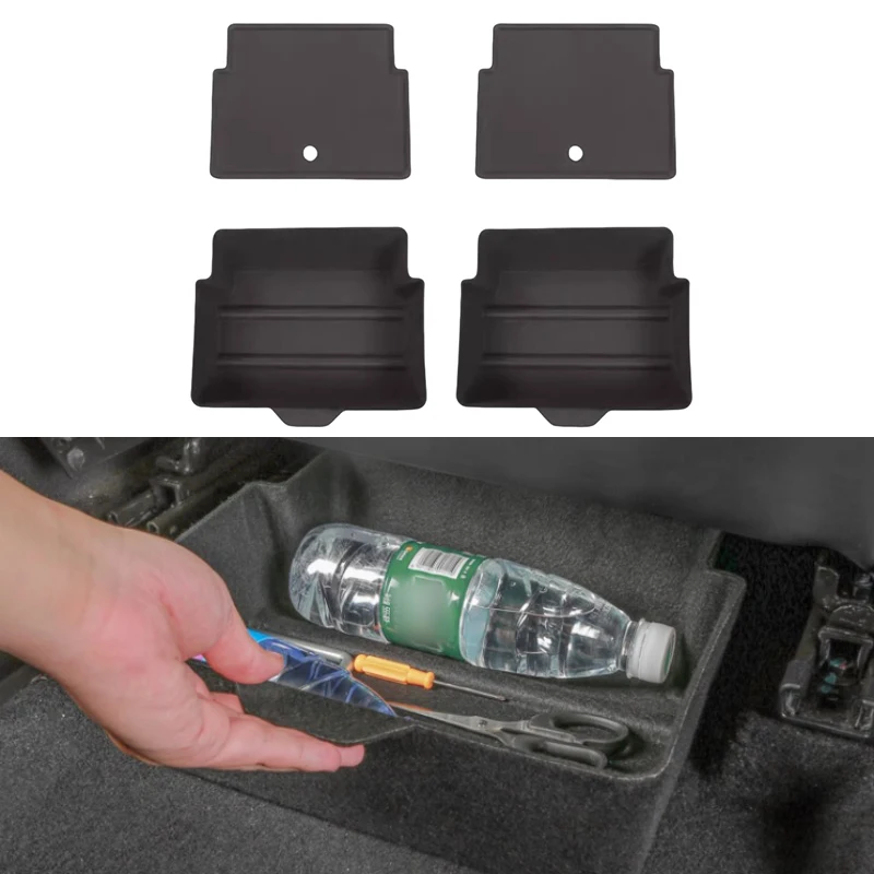 

Fit for JETOUR Traveler T2 Under-seat Storage Box Modification Felt Cloth Car Under Seat Layered Storage Box Car Interior Parts