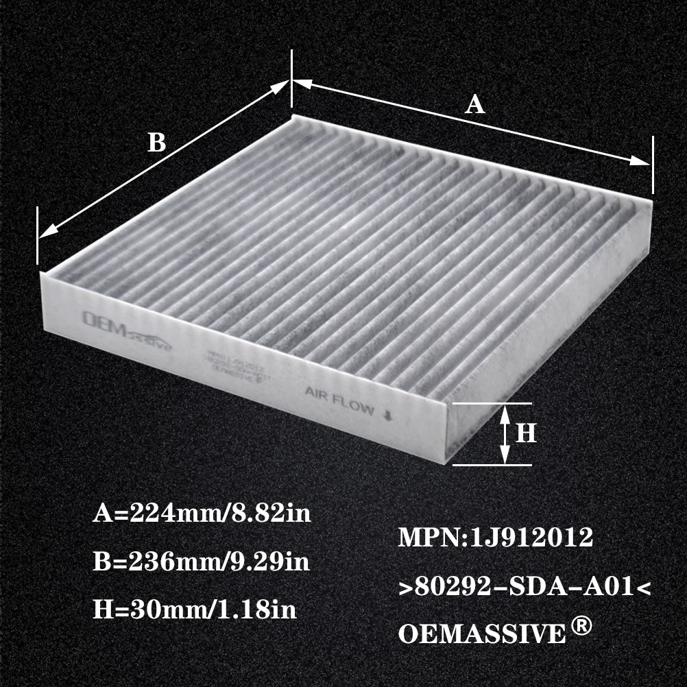 Car Pollen Cabin Filter Activated Carbon 80292-SDA-A01 80292-SWW-G01 For Honda Accord Civic Crosstour CR-V CRV Legend Pilot