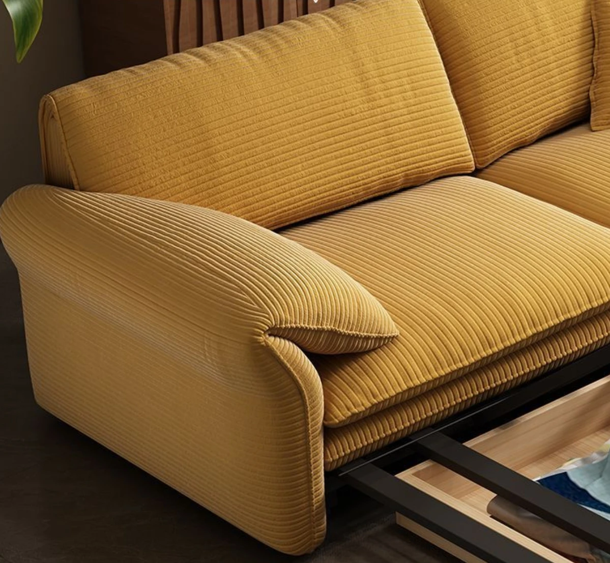 *s forModern Design Transformer Fabric Sofa Cum Bed 3-Seater Convertible Home Furniture for Living Room or Villa* view 2