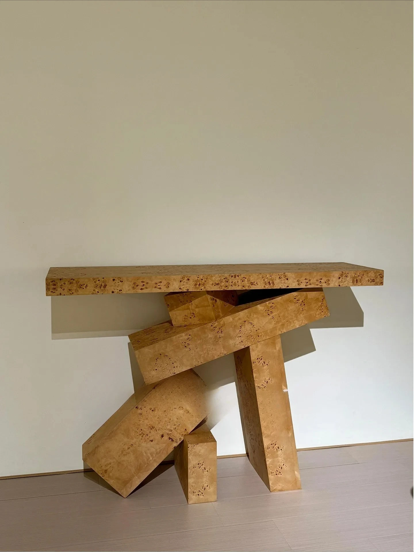 Creative geometric square combination irregular tree tumour bark porch table porch table hotel clubhouse long case