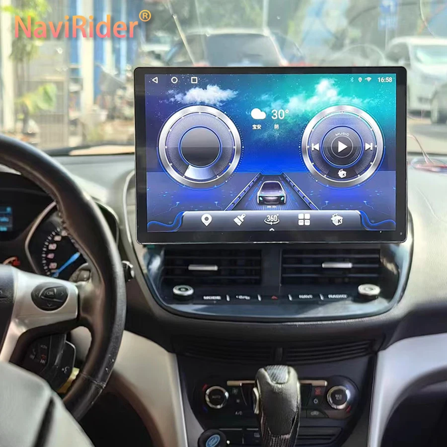 

13,3-дюймовый автомобильный экран Android для Ford C-MAX Kuga Cmax Escape 2012 2019, мультимедийный видеоплеер, авторадио, GPS Navi, головное устройство Carplay