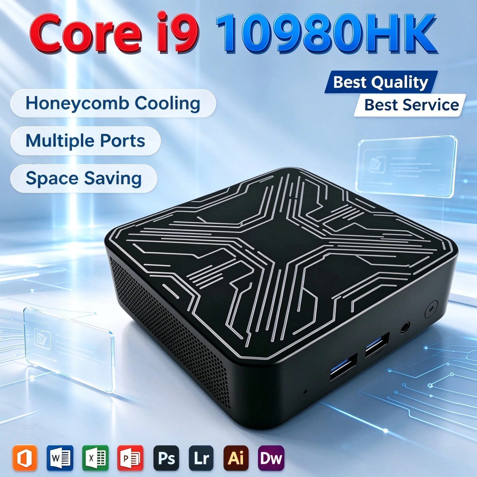 새로운 고성능 미니 PC, 코어 i9 10980HK 프로세서, 16GB RAM, 1TB/2TB SSD, 4K HD 해상도 지원, 게이밍용 데스크톱, 휴대용 게이머 컴퓨터