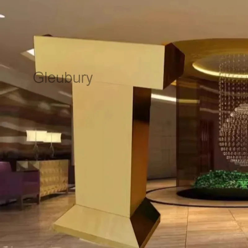 outdoor Stainless speeches podium Reception Desks hotel Reception Desks welcome counter Office Furniture Военное делоZY40JDT