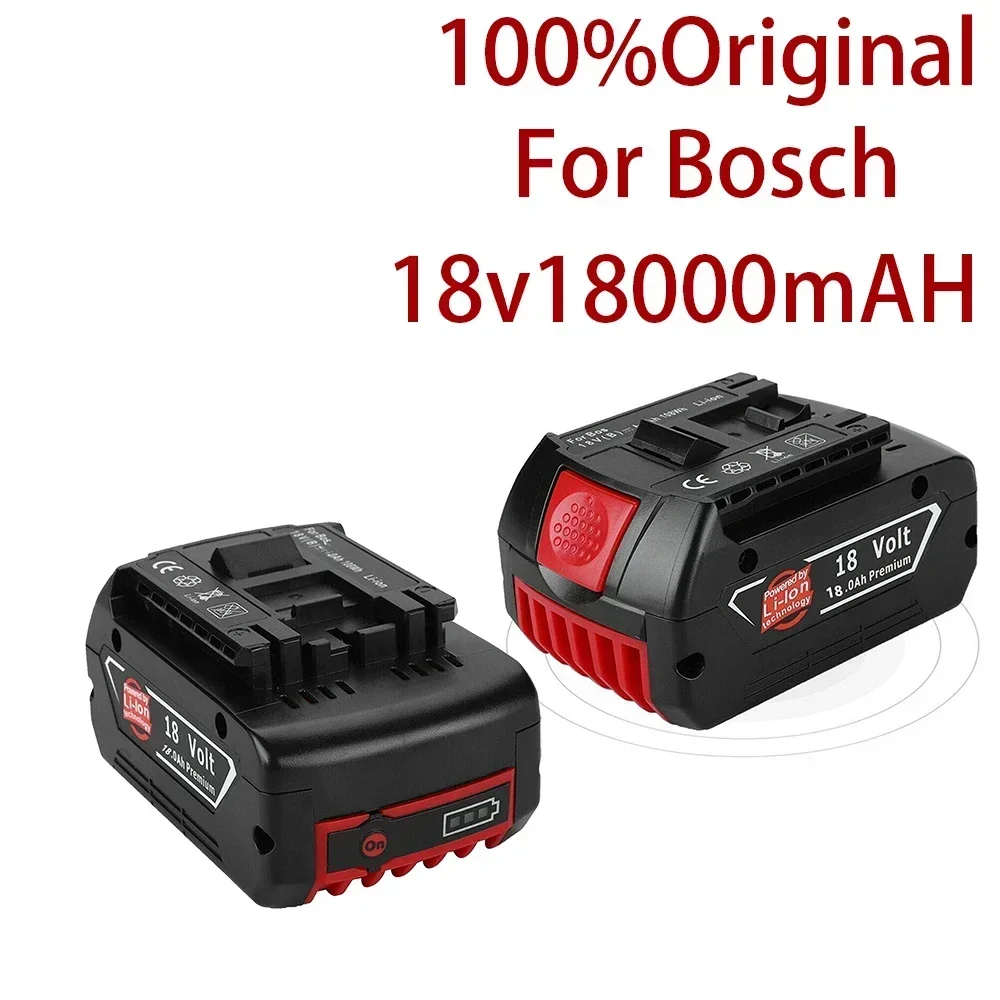 

2024 18V 18000mah Rechargeable Battery For Bosch 18V Battery Backup 6.0A Portable Replacement For Bosch BAT609 Indicator light