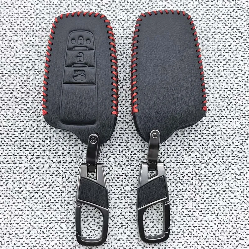 Leder-Autoschlüsselhülle für Toyota CHR Camry Corolla RAV4 Highlander C-HR Prius Land Cruiser Prado Schutzhülle Zubehör