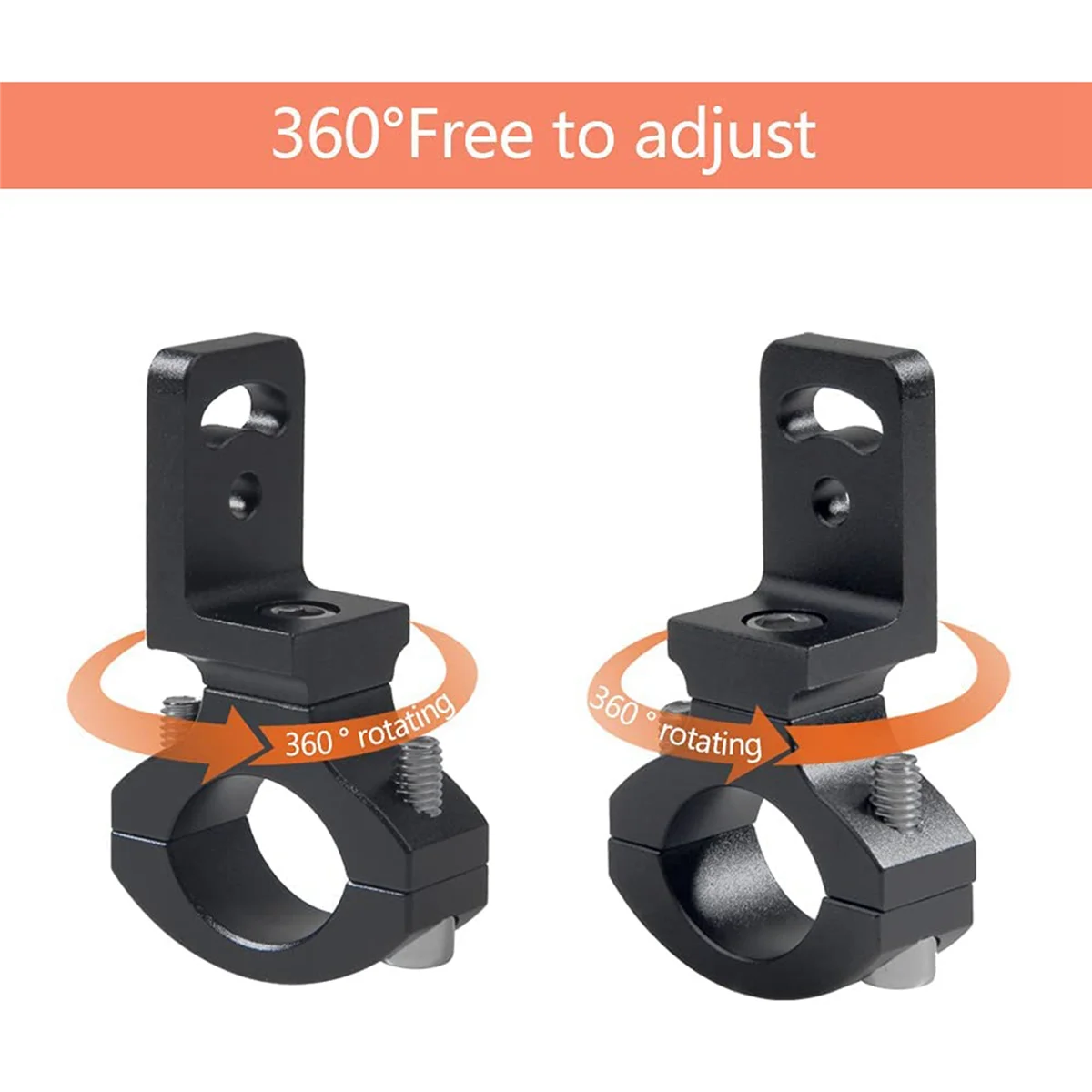 Universal 22mm 25mm 7/8Inch Motorcycle Headlight Bracket Spotlight Holder Tube Clamp for Cafer Racer Chopper,TG82