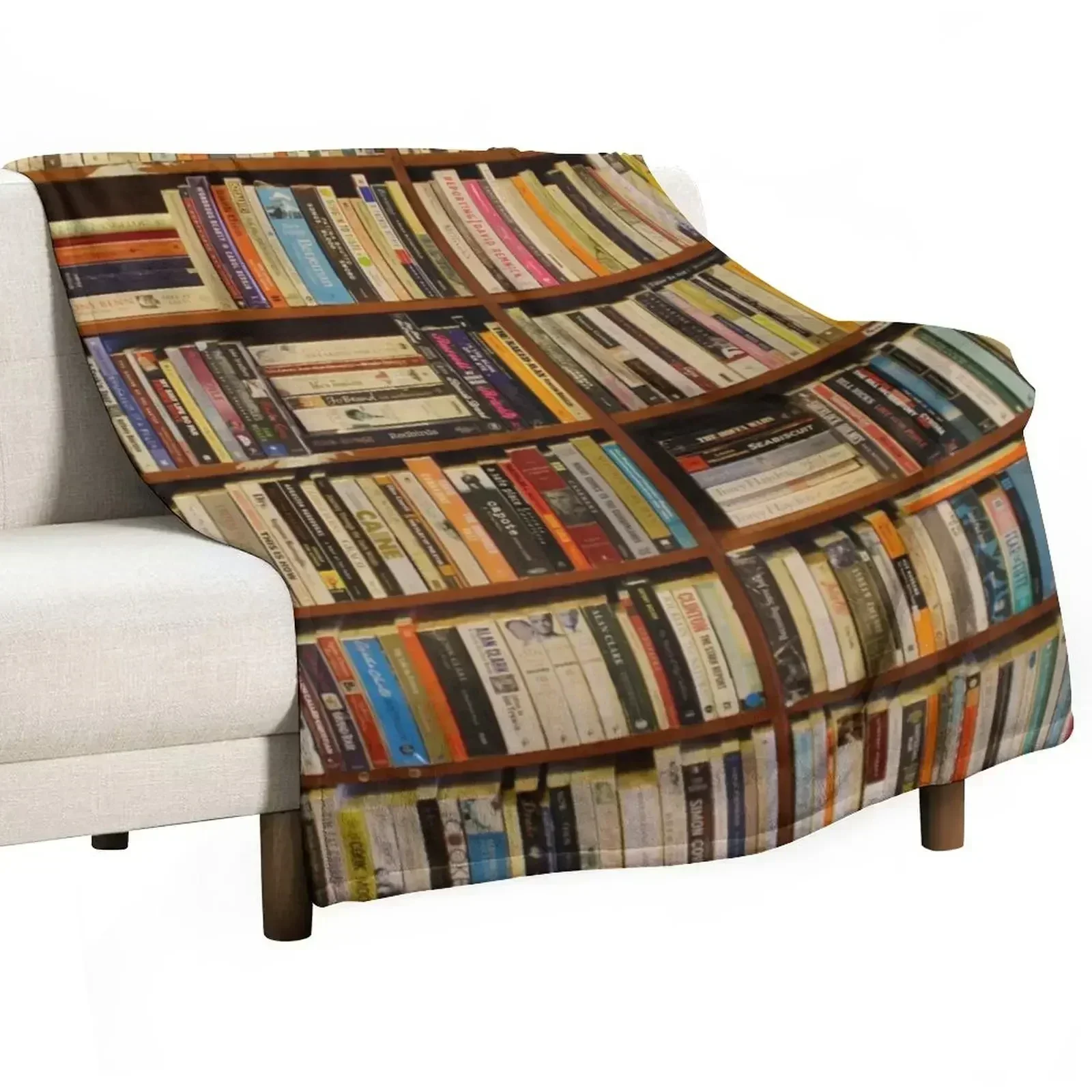 

Bookshelf Books Library Bookworm Reading Throw Blanket valentine gift ideas Luxury Blankets