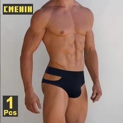 Ropa interior Sexy Gay para hombre, suspensorio de cintura baja de algodón, Bikini, lencería Cueca, 2023