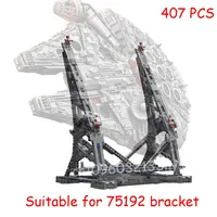 Compatible with 05132 Star Toys Wars Accessories Collectible Model Vertical Display Stand for Ultimate Millennium 75192 Falcon
