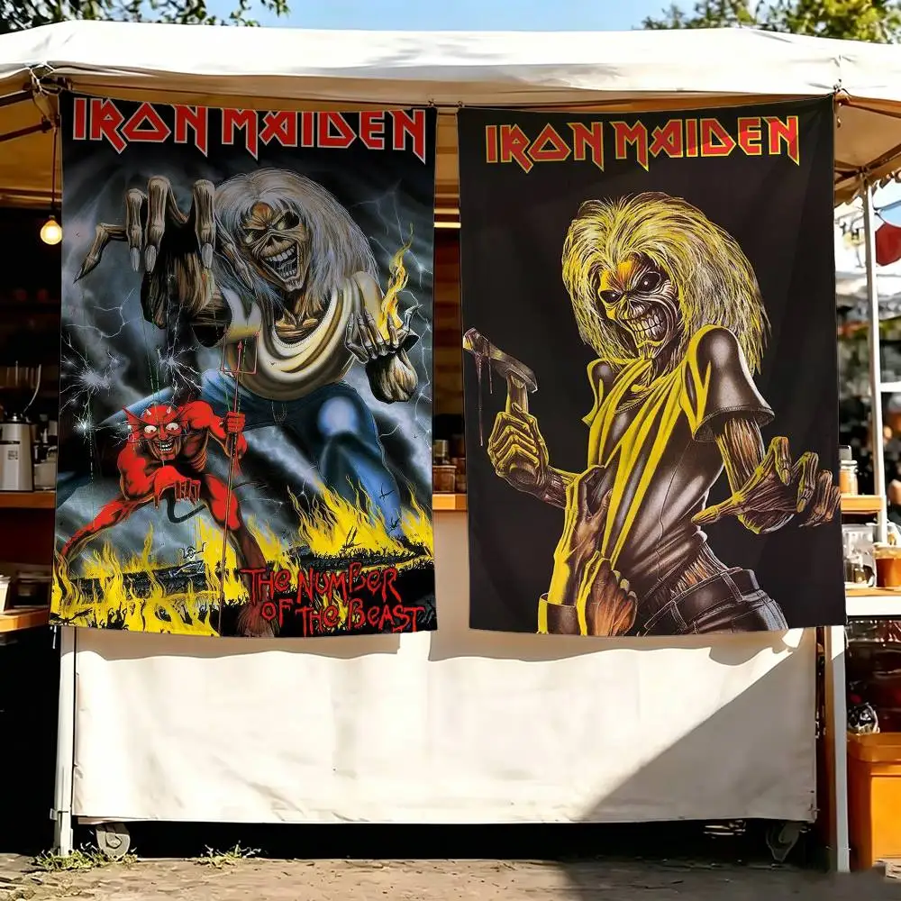 

I-iron Maiden-s Flag Outdoor Decorations for Bedrooms Home Decor Items Decoration Banners