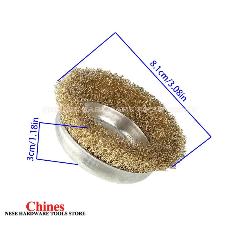 Accessoires de meuleuse d'angle, bol de roue métallique, brosse métallique, disque de meulage antirouille adapté au nettoyage des métaux