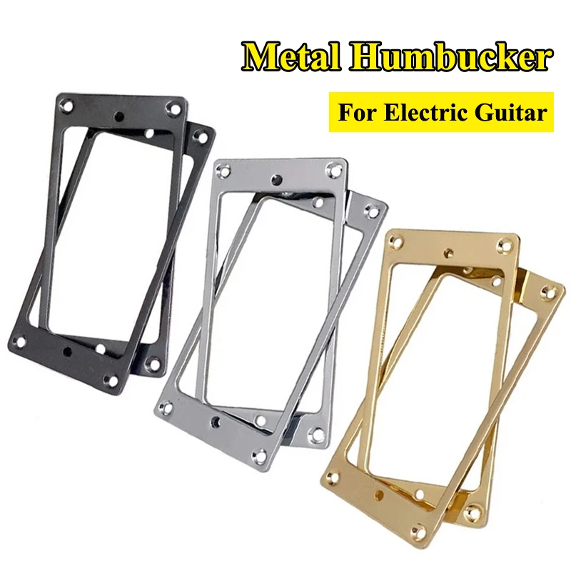 Pickup Mounting Rings For Humbucker Pickups Cover Plated Chrome Flat Frame Replacement Guitar Accessories For LP Electric Guitar