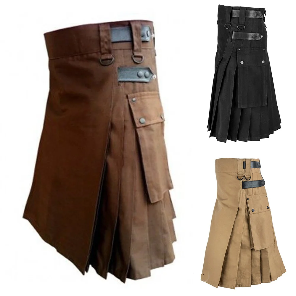 Authentischer schottischer Vintage-Kilt für Herren mit traditionellem, lässigem Punk-Rave-Stil, entworfen für Partys und Junggesellenabschied