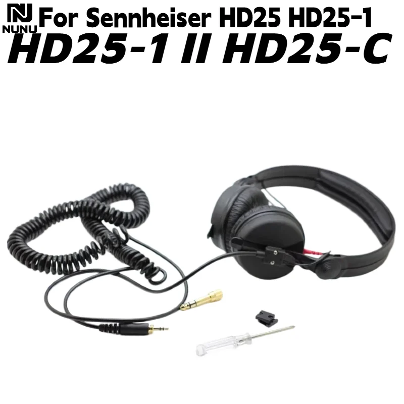 Spring Relief Coiled Headphone Cables for Sennheiser HD25 HD25-1 HD25-1 II HD25-C HD25-13 HD 25 Replacement Cable Cords