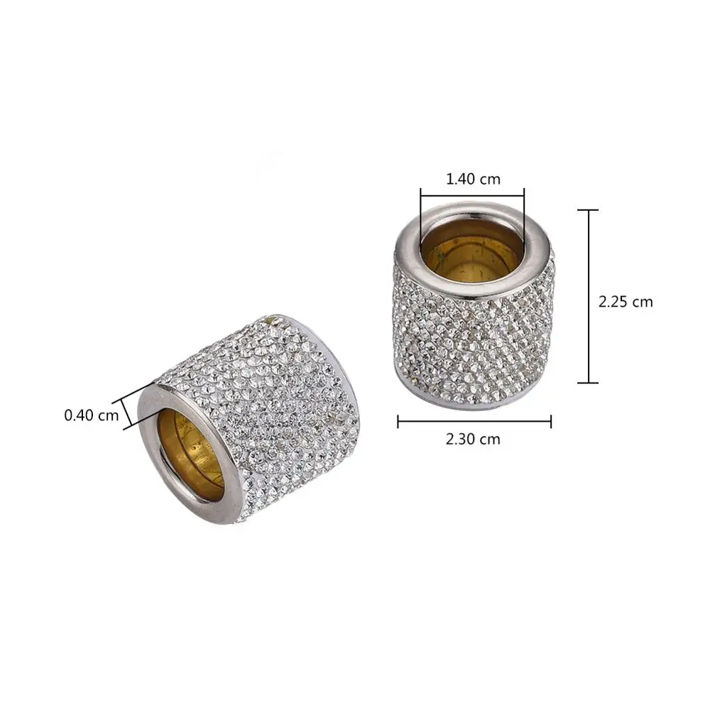 أطواق شاملة لمسند رأس السيارة ، حلقات ديكور داخلي ، حلقات بلينغ من حجر الراين والكروم ، إكسسوارات مقعد السيارة ، 2 * *