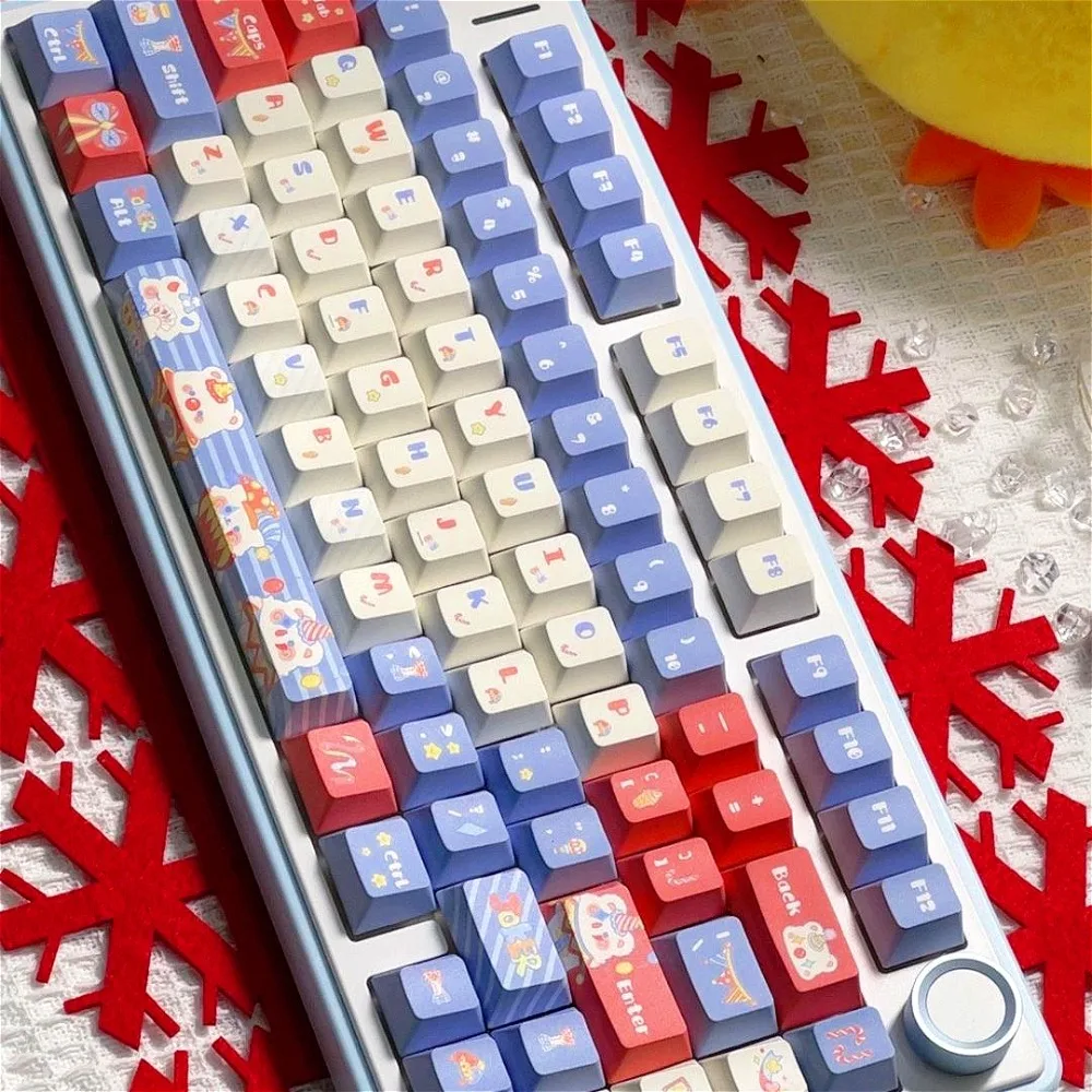 المهرج السيرك Keycap 120 مفتاح الأصلي/QX3 ارتفاع Keycap مجموعة PBT DYE-Sub مناسبة ل 60/64/65/68/87/9810 4 لوحات المفاتيح الميكانيكية