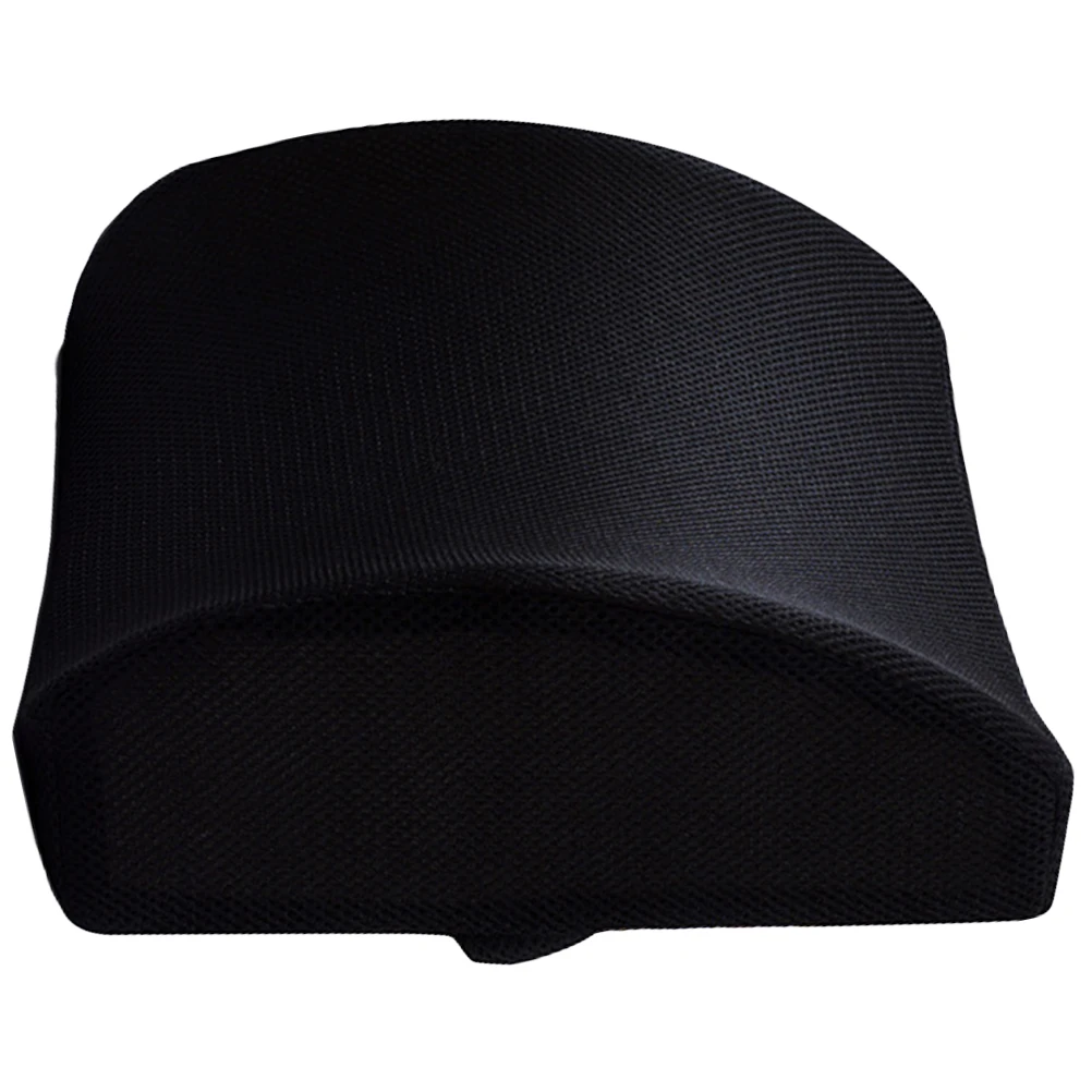 

Memory Foam Lumbar Pillow Black Mesh Fabric Car Seat Back Support Cushion Ergonomic Design Pain Relief Driving Home Office