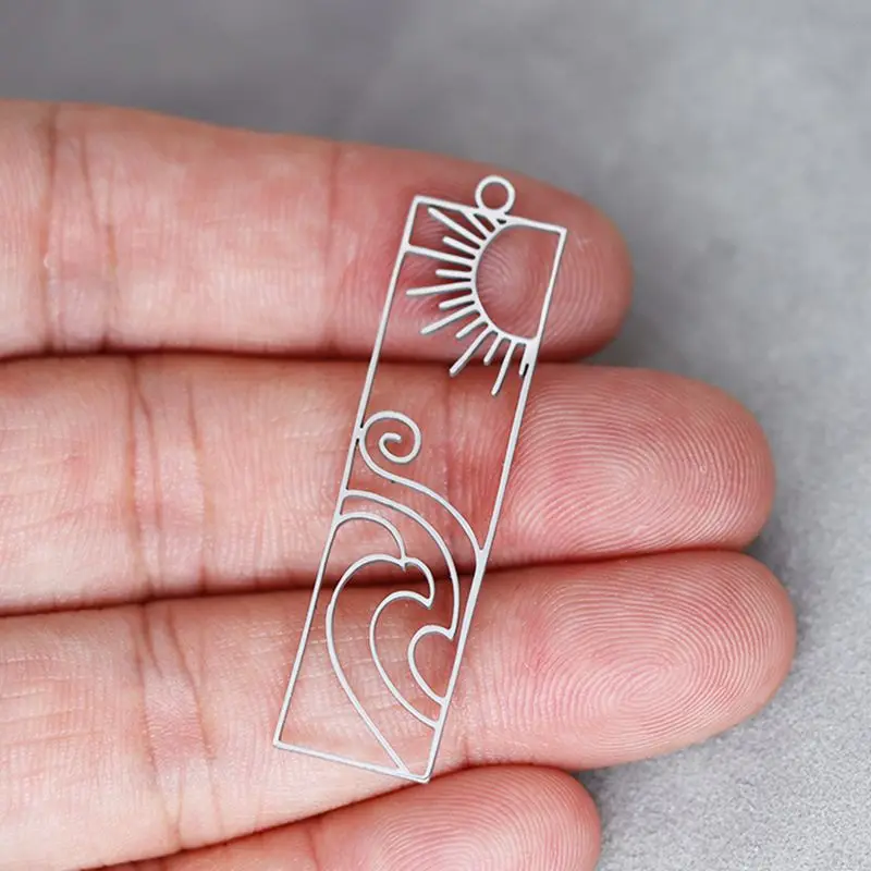 3 sztuk słońce chmura Charms linia wisiorek ze stali nierdzewnej 316L DIY frędzle kolczyki do tworzenia biżuterii naszyjnik kobiety dziewczyna akcesoria