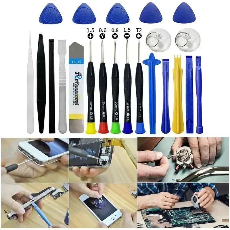 Kit de Reparación Universal para Teléfonos de 22 en 1 con Destornilladores para Móvil, iPad y Laptop 3