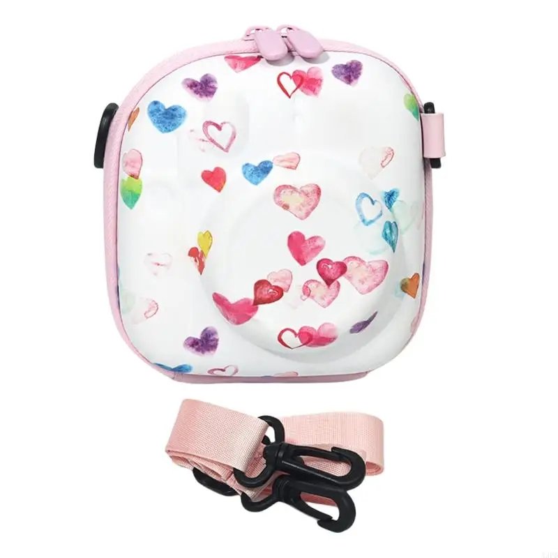 A3PD Camera Bag with Fashionable Heart Prints Bag for Mini 7+/99/11/12/40/8/9 Durability EVA Shell and Soft Interiors