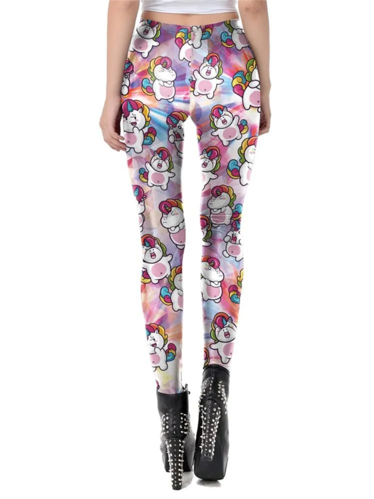 Hohe Taille Gedruckt Street Sle Enge Hosen Frauen Faionable Basis Schicht Casual Lange Hosen