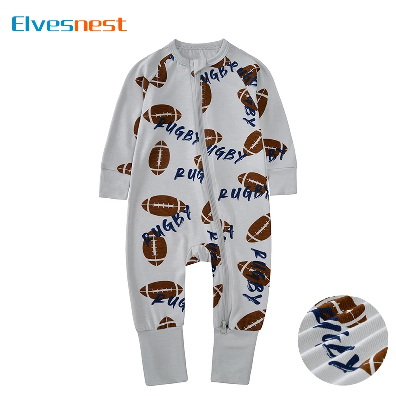 

Бамбуковое волокно, молния с длинными рукавами, осенняя одежда для малышей, модные детские комбинезоны с мультяшным принтом, комбинезоны для новорожденных девочек 0-24 месяцев