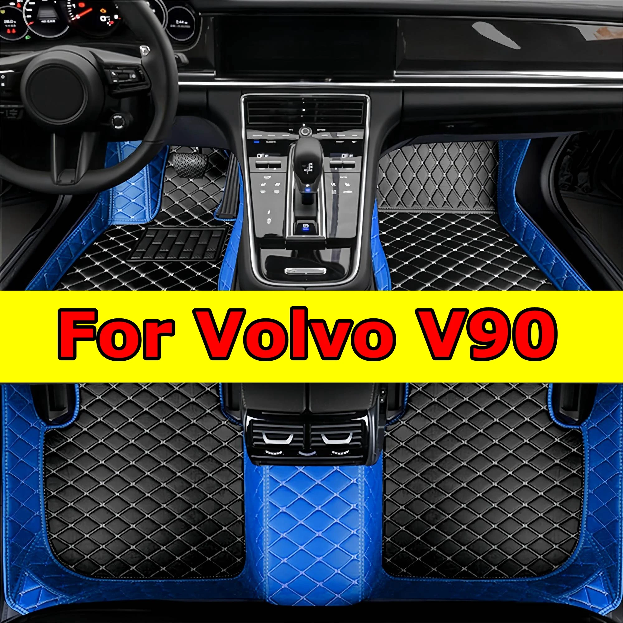 

Автомобильные коврики на заказ для Volvo V90 2017 2018 2019 2020, погодные водонепроницаемые полноразмерные напольные коврики, автомобильный коврик