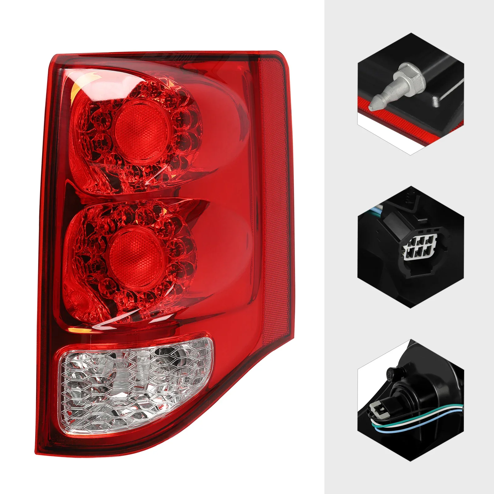 

For 2011-2020 Dodge Grand Caravan LED Halogen Tail Light Right Brake Lamp Rear Lamp Bulbs Included Direct Replacement