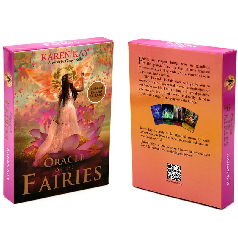 Fairies Oracle Cards 44 Cards Fate Divination Tarot Card Table Game With Online Guidebook For Adult Children Board Game