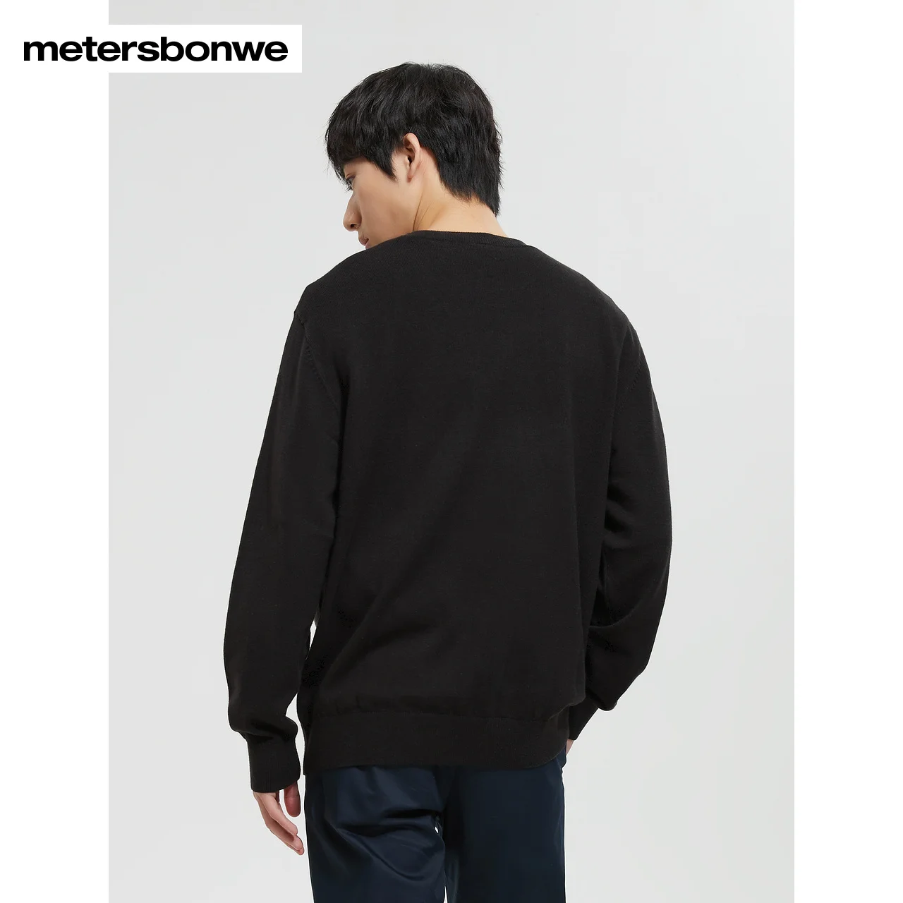 Metersbonwe-Men's Crewneck Long Sleeve Sweater Jumper  Basic Multi-Color Simple Fashionable Tops Autumn