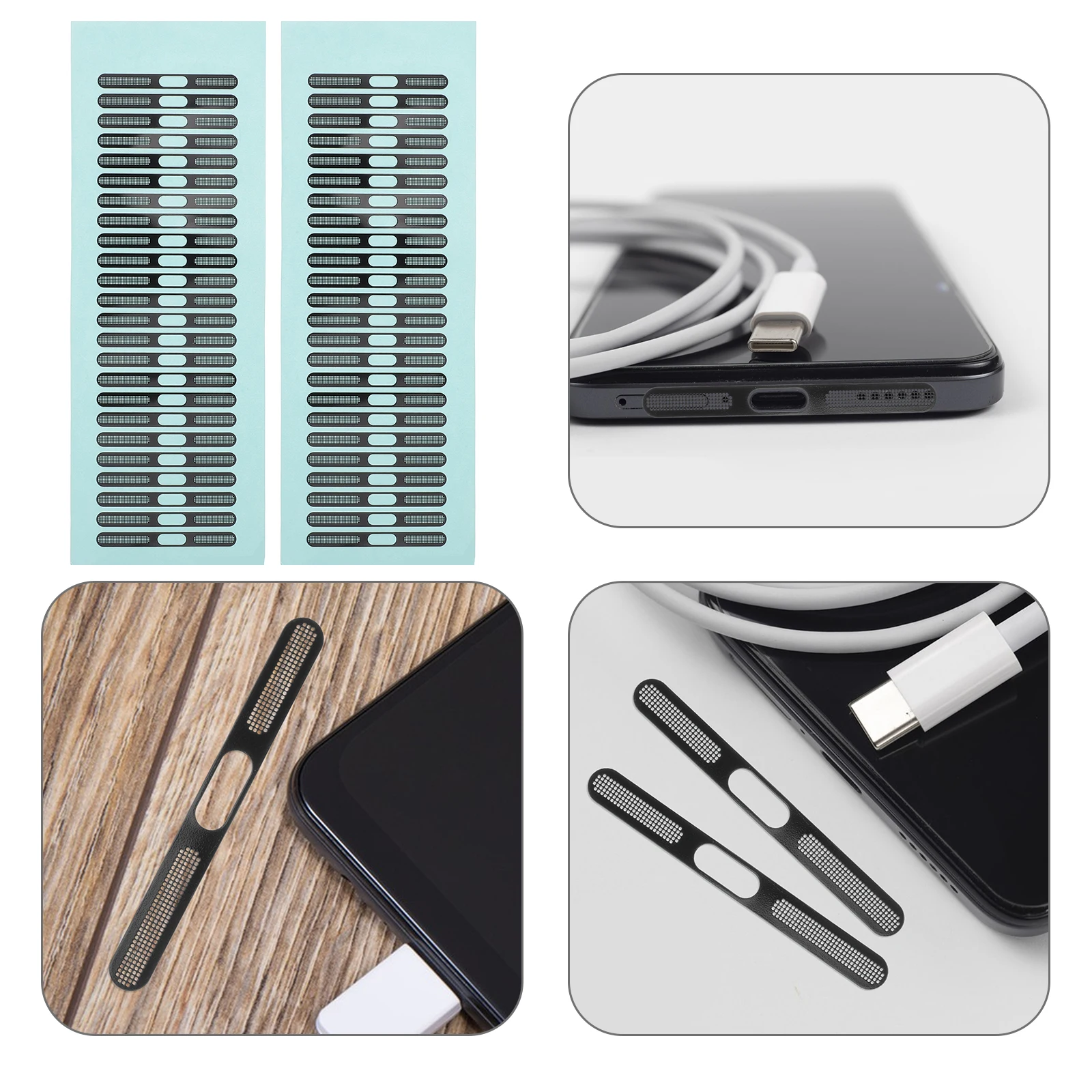 

50Pcs Dust Proof Stickers Perfect Speaker Mesh Protector Dustproof Sticker Self-Adhesive Mobile Phone Speaker Dust Net