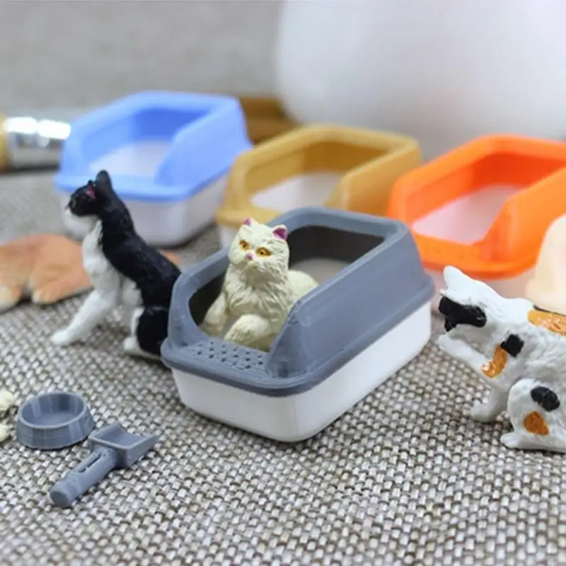 Dollhouses Box Pet Box Modelo Pet Supplies 1:12 Teenager Girls Girls Kid Dollhouses Decorações Playset brinquedo P31B