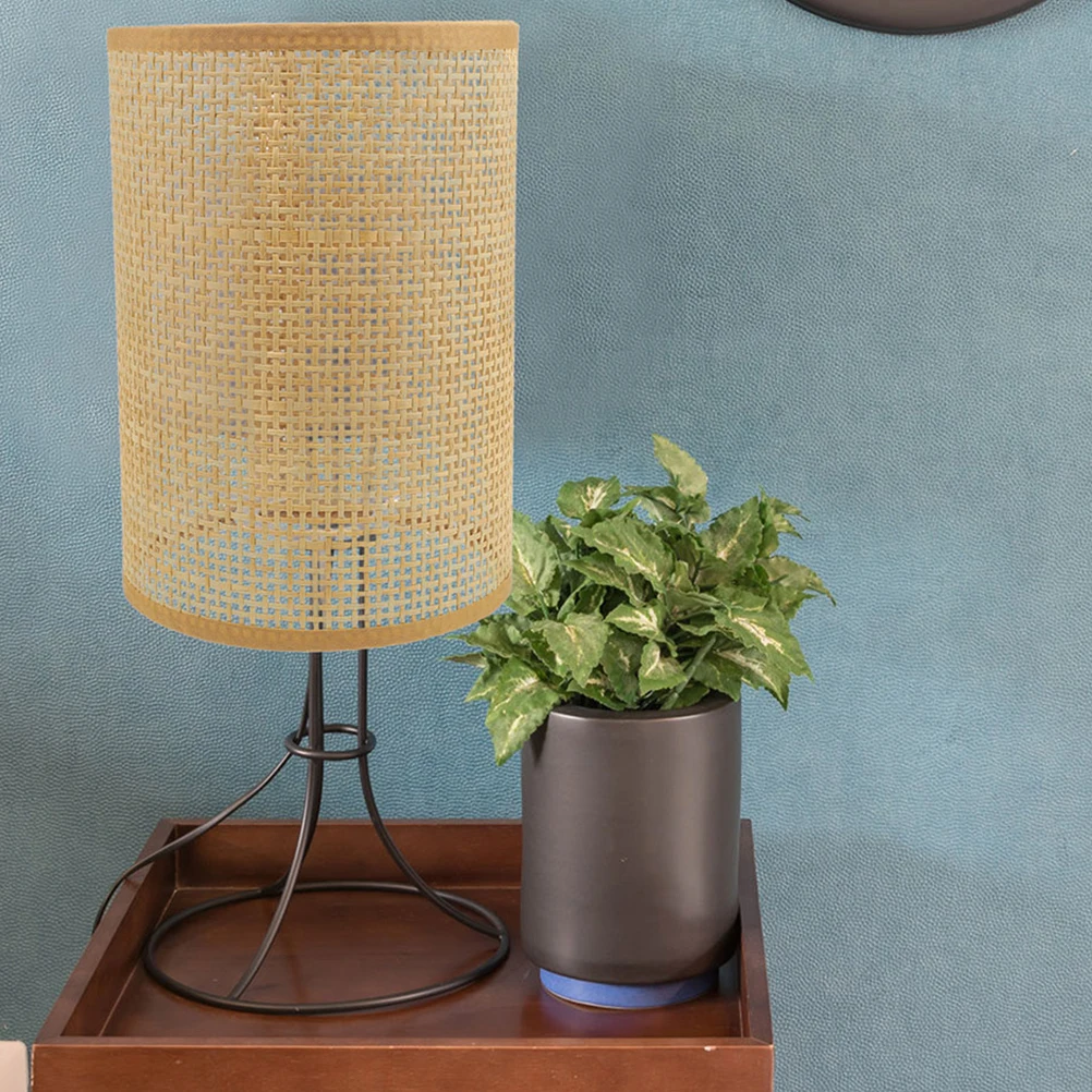 

2Pcs Natural Rattan Woven Lampshade Pendant Light Cover Ceiling Shade for Bedroom Home Hotel Decor