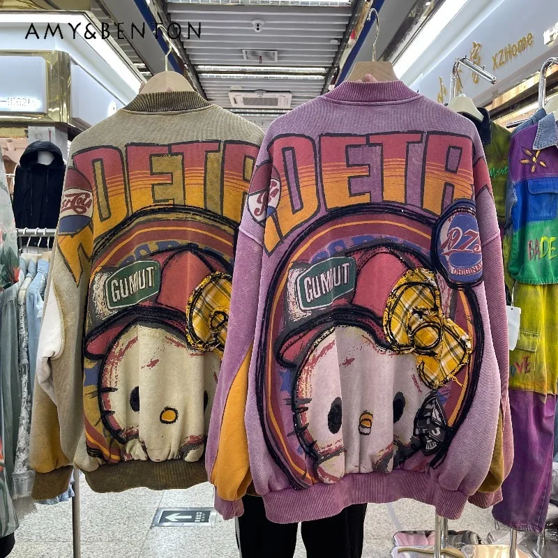 

Trendy Brand Average Size Heavy Industry Sequin Embroidery Patch Denim Jacket Ladies New BF Style Fashion High-end Chic Jaquetas
