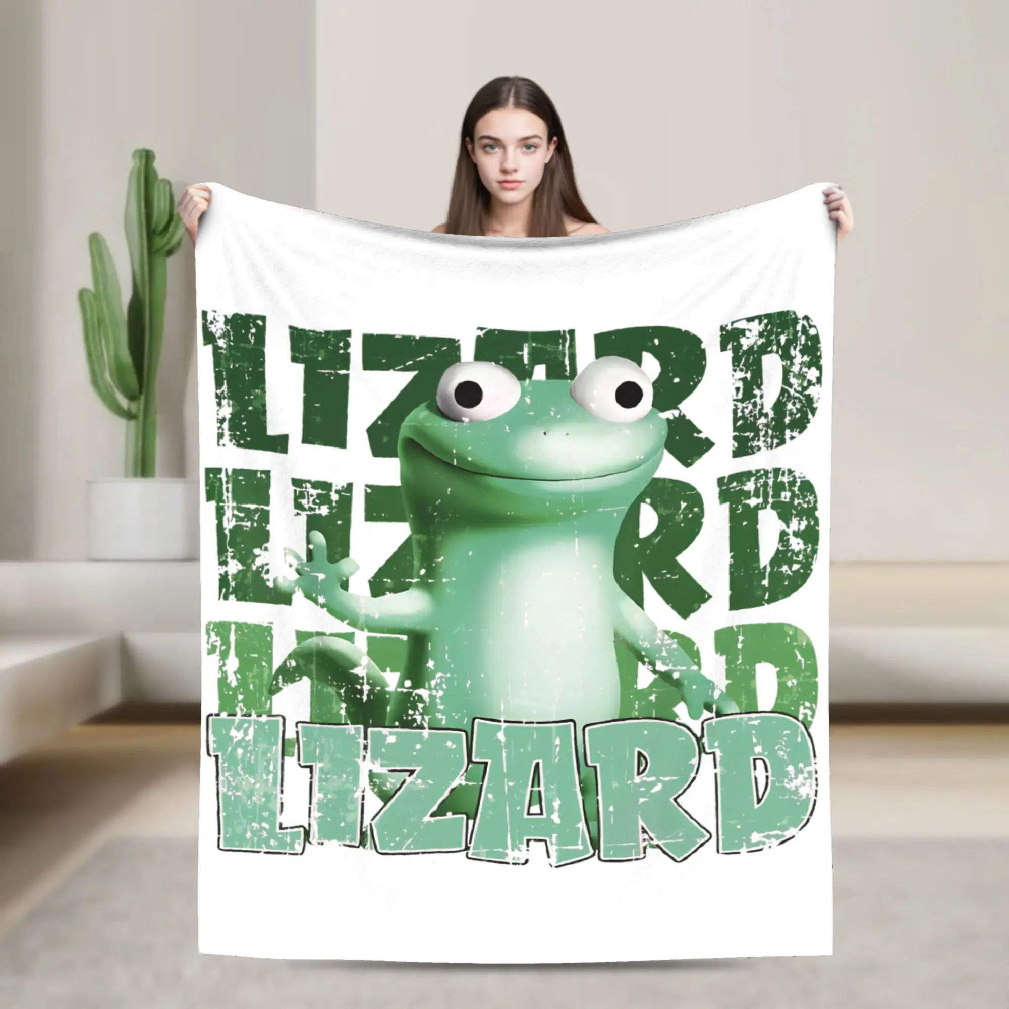 Hoppers Funny Weirdcore Animal Tom Lizard Meme Blankets  Flannel Breathable Throw Blanket for Chair Covering Sofa Decoration,