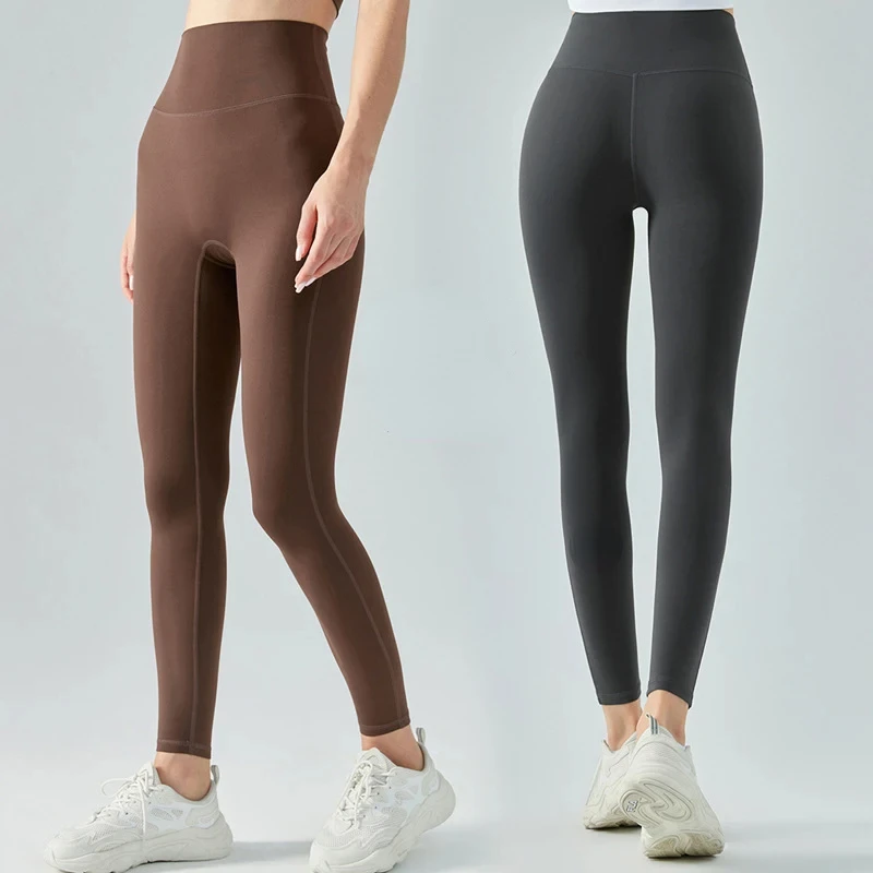

High waisted yoga pants for women, seamless quick drying, tight fitting running and fitness pants, hip lifting exercise yoga clo