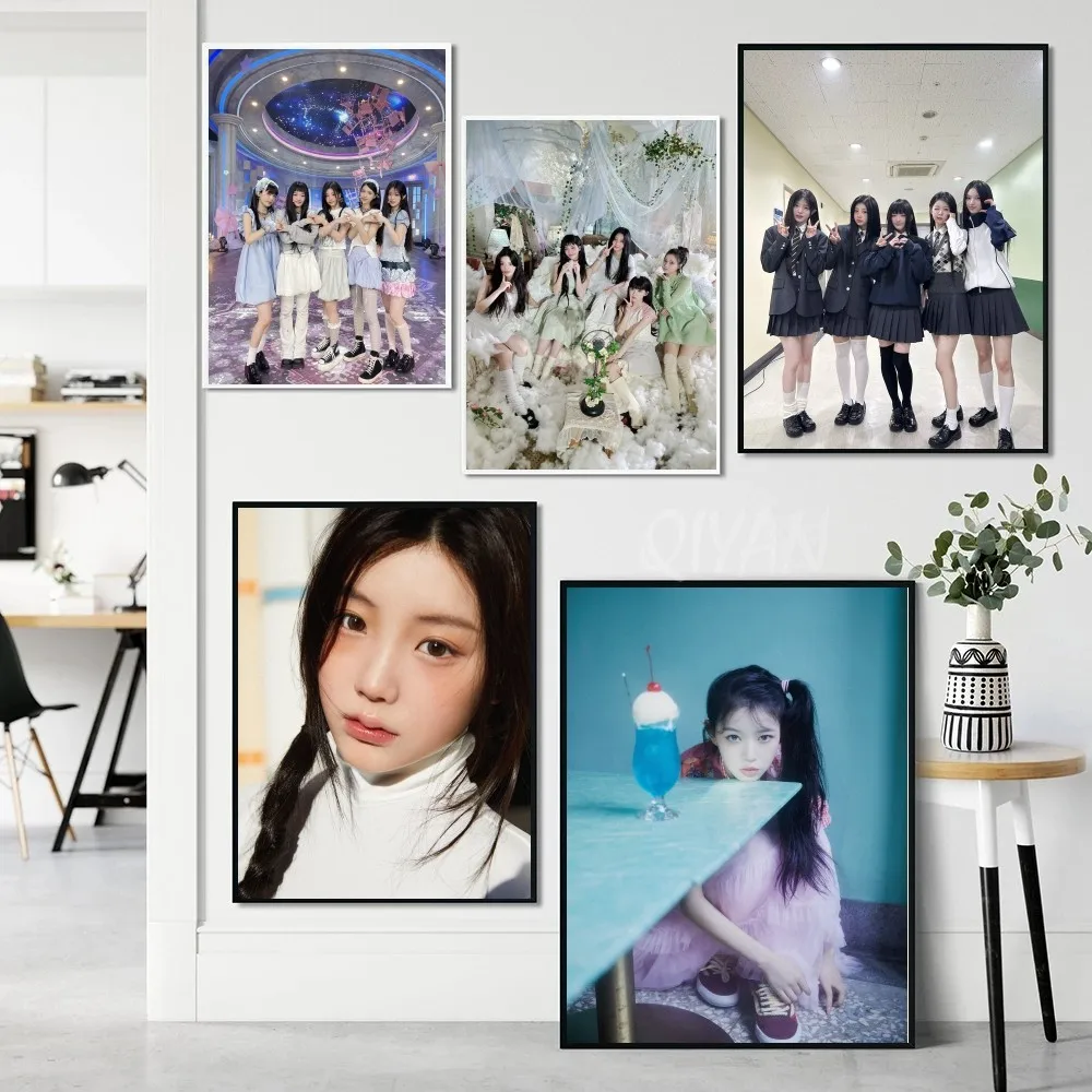 I-ILLIT Super Real Me The 1st Mini Album Kpop Poster Paper Print Home Living Room Bedroom Entrance Bar Cafe Art Painting Decor