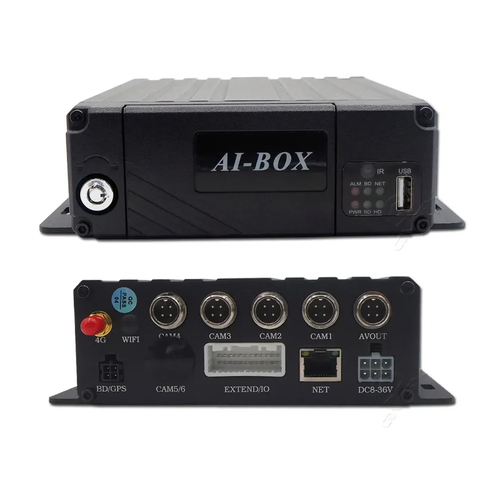 Adas Dms BSD 1080p 4CH Mobile DVR يدعم 4G Wifi GPS MDVR Kit مع مسجل كاميرا سيارة حافلة شاحنة المركبات