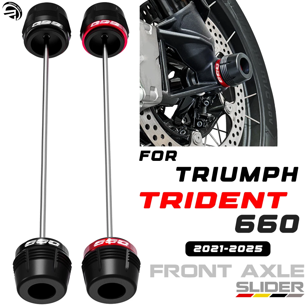 

For Triumph Trident660 Trident 660 2021-2025 2024 2023 Motorcycle Accessories Front Wheel Axle Fork Slider Crash Protector