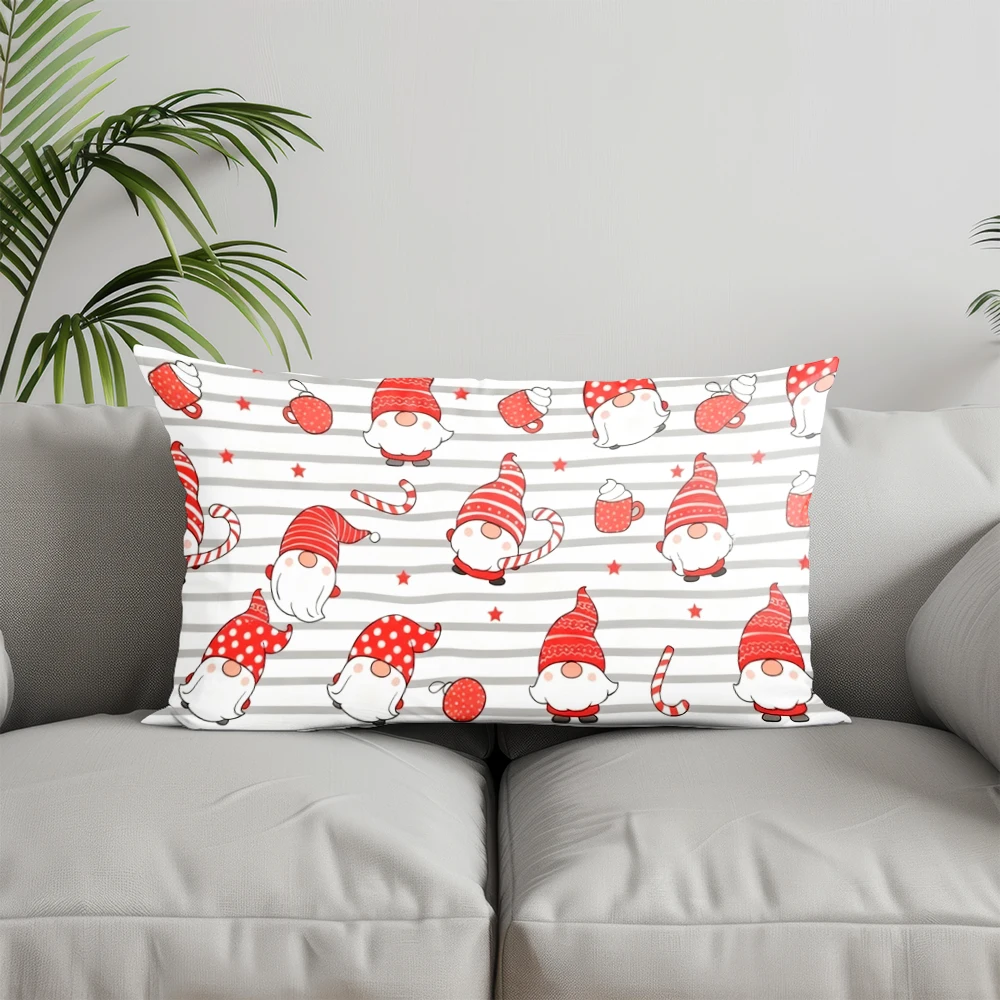 ديكور المنزل احتفالي ثلج نمط المخدة مناسبة ل أريكة غرفة نوم سيارة وسادة غطاء وسادة مستطيلة الظهر وسادة #4