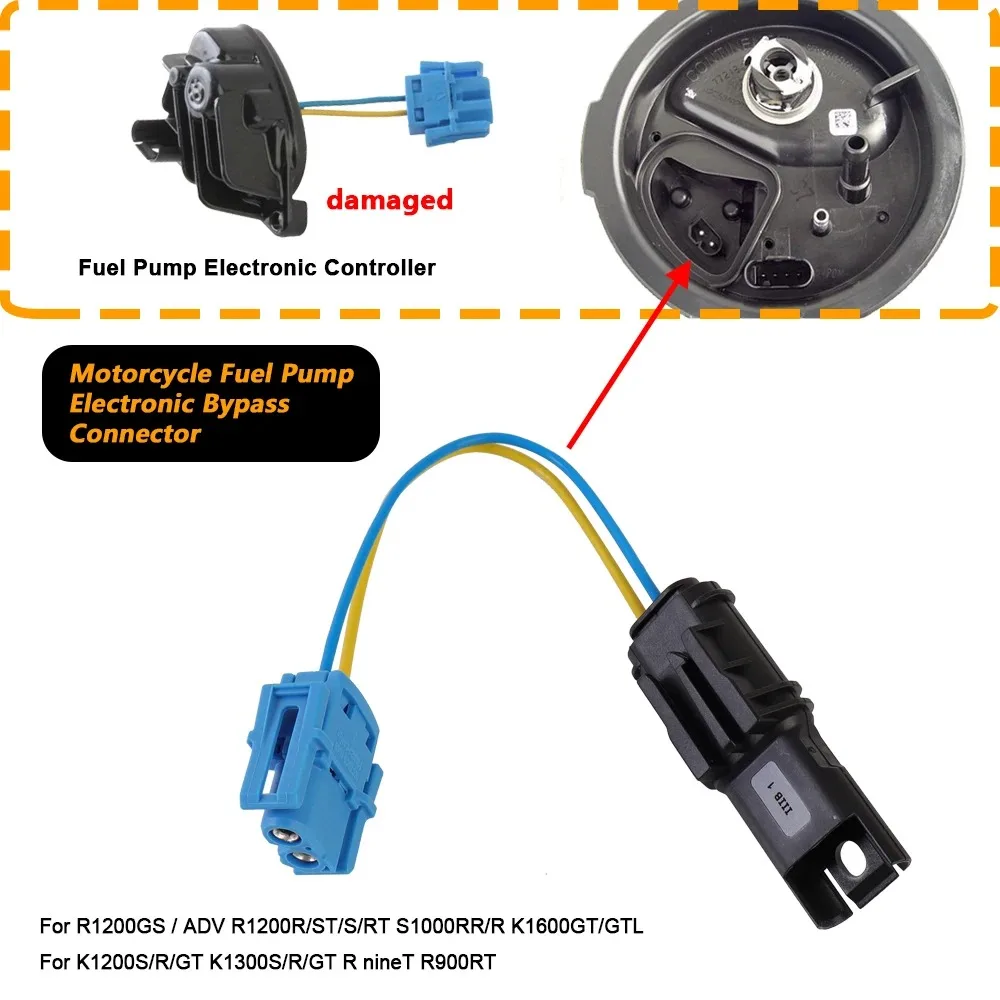Elektronisches Bypass-Anschlusskit für Motorrad-Kraftstoffpumpen für BMW R1200GS R1250GS ADV R1200RT S1000XR F700GS F800GS K1600GT F800GT – Detail 1