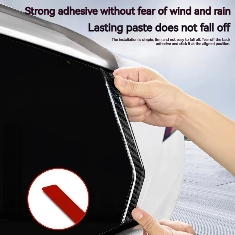ألياف الكربون سيارة المضادة للتصادم شرائط تقليم BMW X3 G45 2025Car الخلفية مثلث الزجاج لوحة الكسوة ملصق اكسسوارات السيارات الخارجية
