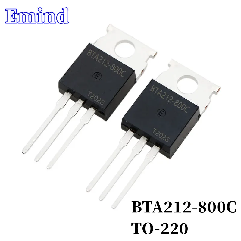 

20/50/100/200/500Pcs BTA212-800C BTA212 Triac 12A/800V TO-220 DIP Thyristor Large Chip